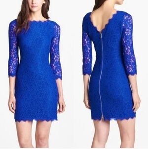Diane Von Furstenberg Zarita Blue Lace Dress 4